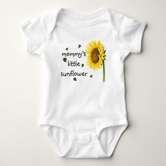 mommys little sunflower baby bodysuit (Front)