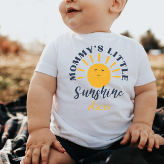 Mommy's Little Sunshine Custom Funny Gift Newborn Baby T-Shirt