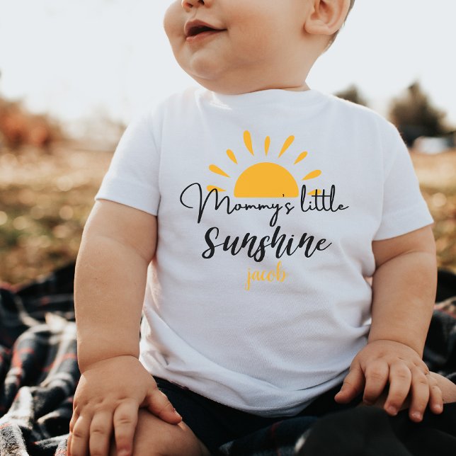 Mommy's Little Sunshine Custom Funny Gift Newborn Baby T-Shirt (Creator Uploaded)