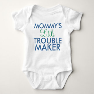 Mommy's Little Trouble Maker Blue Baby Bodysuit