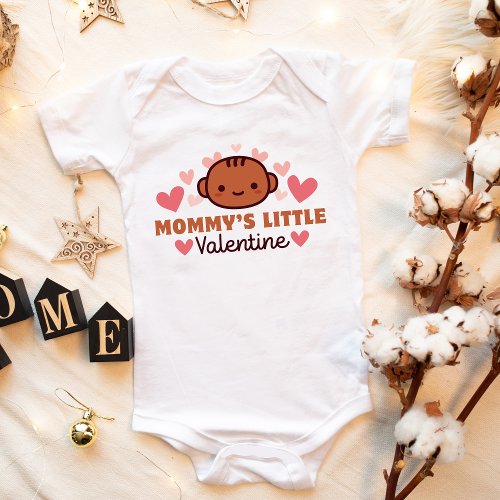 Mommys Little Valentine Adorabe Anti Valentine Baby Bodysuit