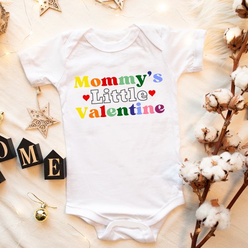 Mommys Little Valentine Anti Valentines Gift Baby Bodysuit