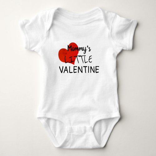 Mommys Little Valentine Baby Boys Valentines Day Baby Bodysuit