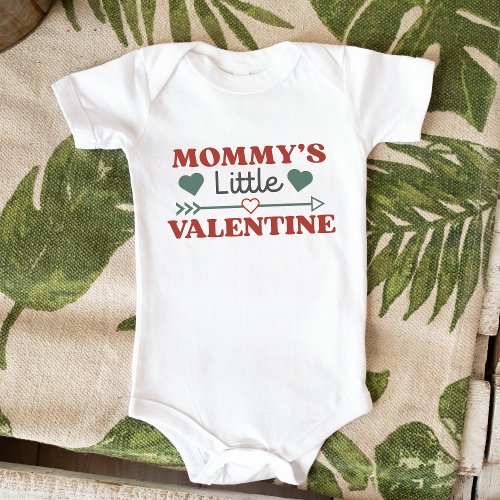 Mommys Little Valentine Cute Anti Valentines Day Baby Bodysuit