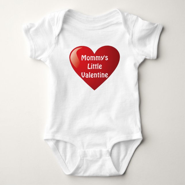 Mommy's Little Valentine Diaper Shirt (Front)