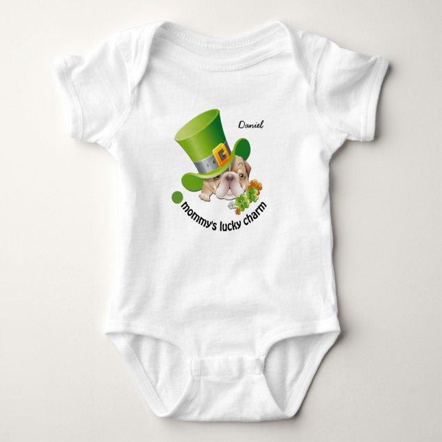 Mommy's Lucky Charm.  Baby Bodysuit (Front)