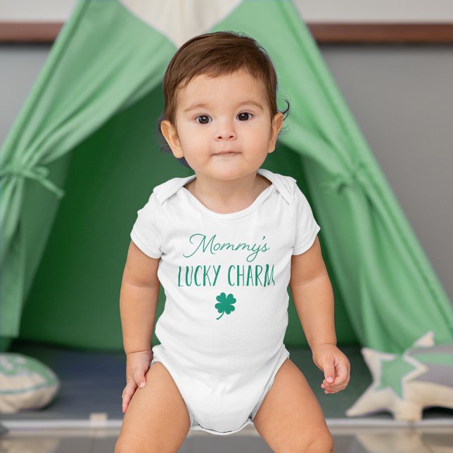 Mommy's Lucky Charm | Cute St. Patrick's Day Baby Bodysuit (Creator Uploaded)
