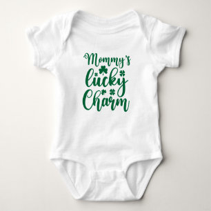 Mommy's Lucky Charm St Patrick's Day Baby Bodysuit