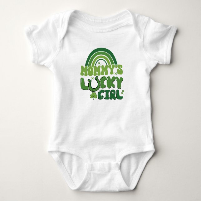 Mommy's Lucky Irish Girl Toddler Kids  Baby Bodysuit (Front)