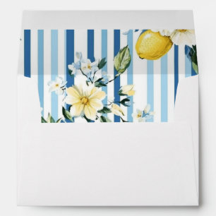 Mommy's Main Squeeze Lemon Blue Boy Baby Shower Envelope