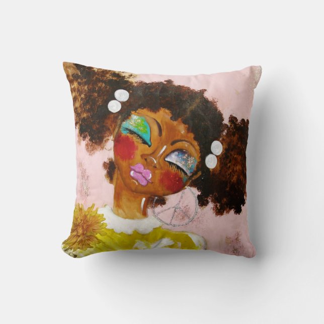 Mommy's Makeup Throw Pillow (Front)