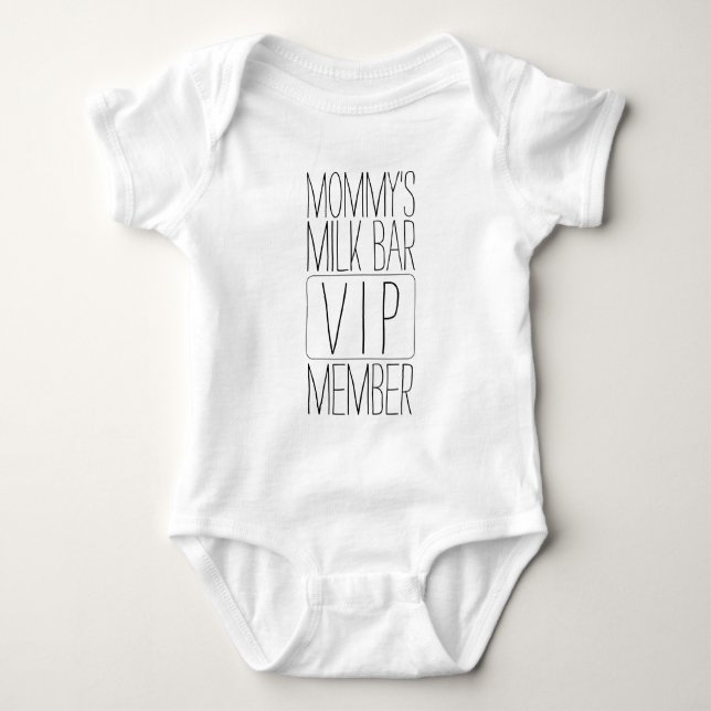 Mommy's milk bar VIP member Baby Jersey Bodysuit (Front)