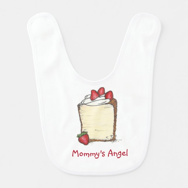 Mommy's Mom's Little Angel Food Cake Slice Foodie Bib (Front)