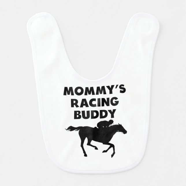 Mommy's Racing Buddy Baby Bib (Front)