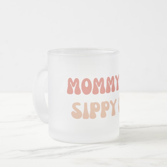 Mommy's Sippy Cup - Funny Wine Labels for New Moms (Front Left)