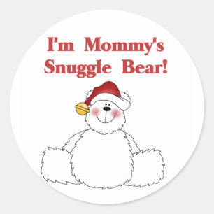 Mommy's Snuggle Bear T-shirts and Gifts Classic Round Sticker