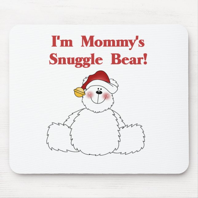 Mommy's Snuggle Bear T-shirts and Gifts Mouse Pad (Front)