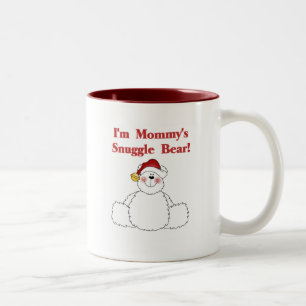 Mommy's Snuggle Bear T-shirts and Gifts Two-Tone Coffee Mug