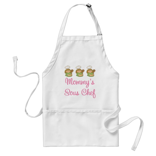 Mommys Sous Chef Gift Adult Apron (Front)