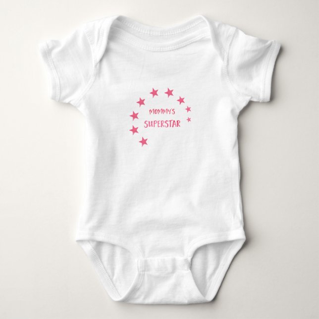 Mommy's Superstar Baby Bodysuit (Front)