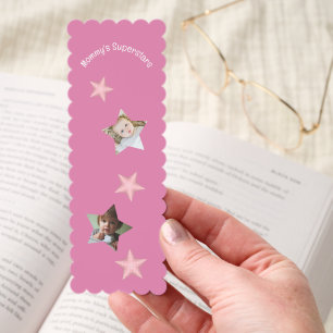 Mommy's Superstars Personalized Two Photo Text Bookmarks
