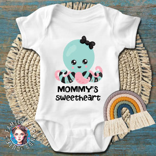 Mommy's Sweetheart  Kawaii Octopus Baby Bodysuit