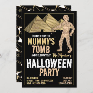 Mommy's Tomb Theme, Escape Room Halloween Party Invitation