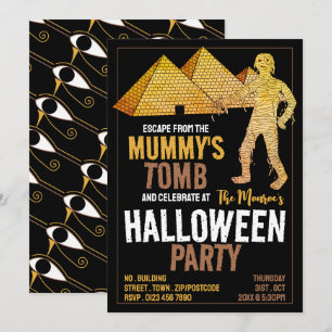 Mommy's Tomb Theme, Escape Room Halloween Party Invitation