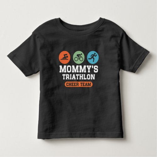 Mommys Triathlon Cheer Team Toddler T_shirt