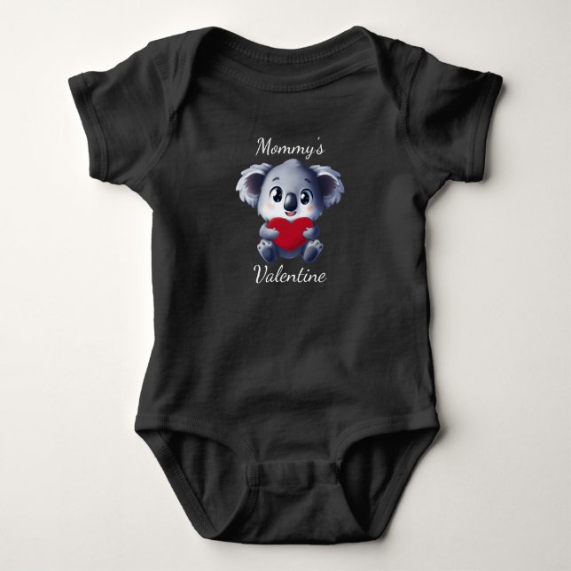 Mommy's Valentine Koala Baby Bodysuit (Front)