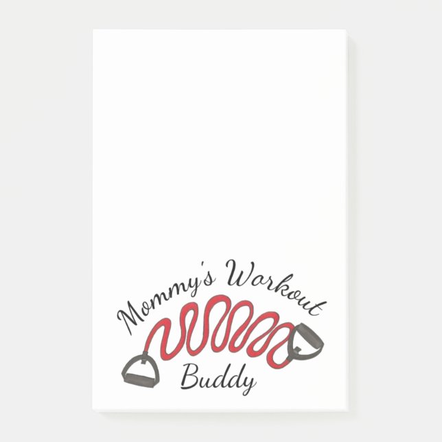 Mommy's Workout Buddy Exercise Resistance Band Post-it Notes (Front)