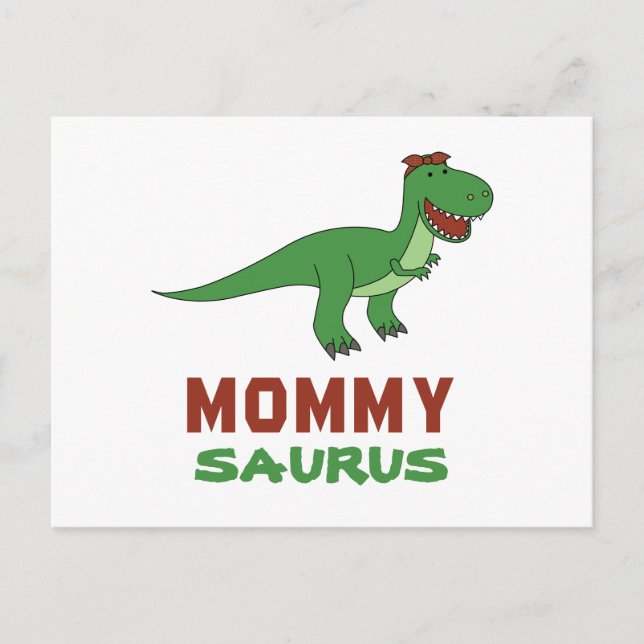 Mommysaurus Dinosaur T-Rex Dino Mom Mother's Day Postcard (Front)
