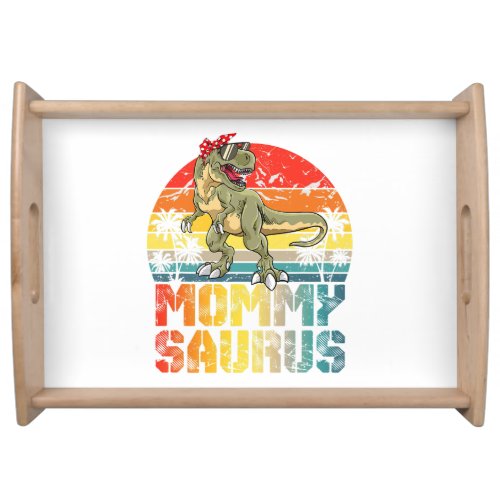 Mommysaurus T Rex Dinosaur Mommy Saurus Family Mat Serving Tray