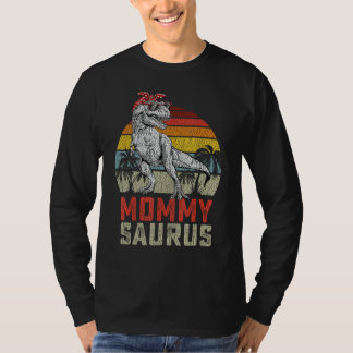 Mommysaurus T Rex Dinosaur Mommy Saurus Family Mat T-Shirt