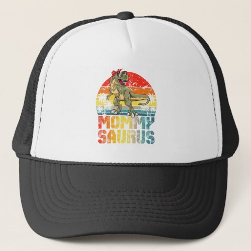 Mommysaurus T Rex Dinosaur Mommy Saurus Family Mat Trucker Hat