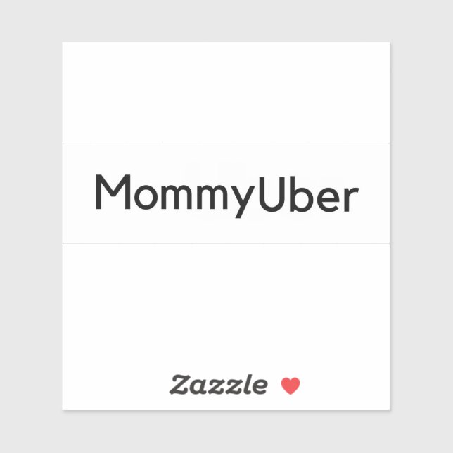 MommyUber Uber Car Sticker (Sheet)