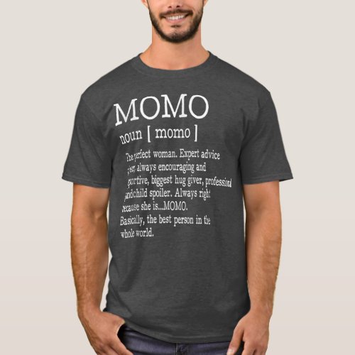 Momo Definition Grandma Mother Day Gifts Women T_Shirt