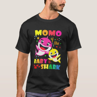 Momo Of The Birthday Shark Dad, Mom Matching Famil T-Shirt