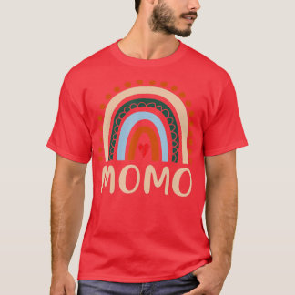 Momo Rainbow Grandma Cute Mothers Day Funny Momo  T-Shirt