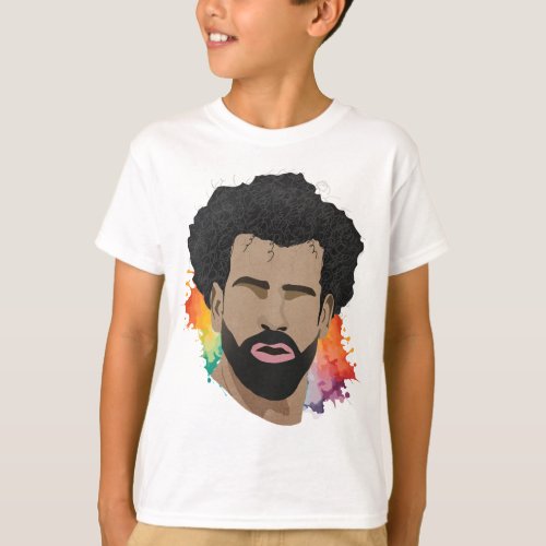 Momo Salah Rainbow Splash Kids T_Shirt