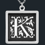 Momogram Silver Necklace<br><div class="desc">Keepsake Necklaces Choose either Silver Plated Gold Finish or Sterling Silver Unique Personalized Custom !st Christmas Gift Wedding Keepsake Wedding Party Necklaces - to change background color - click customize - click edit - choose last tool in drop down menu and choose from one of the colors shown or enter...</div>