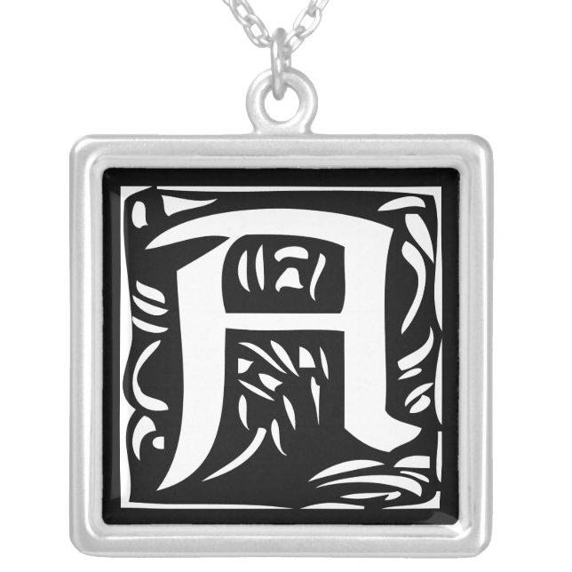 Momogram Silver Necklace (Front)