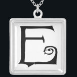 Momogram Silver Necklace<br><div class="desc">Goth Inspired Aesthetic Keepsake Necklaces Choose either Silver Plated Gold Finish or Sterling Silver Unique Personalized Custom !st Christmas Gift Wedding Keepsake Wedding Party Necklaces - to change background color - click customize - click edit - choose last tool in drop down menu and choose from one of the colors...</div>