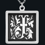 Momogram Silver Necklace<br><div class="desc">Keepsake Necklaces Choose either Silver Plated Gold Finish or Sterling Silver Unique Personalized Custom !st Christmas Gift Wedding Keepsake Wedding Party Necklaces - to change background color - click customize - click edit - choose last tool in drop down menu and choose from one of the colors shown or enter...</div>