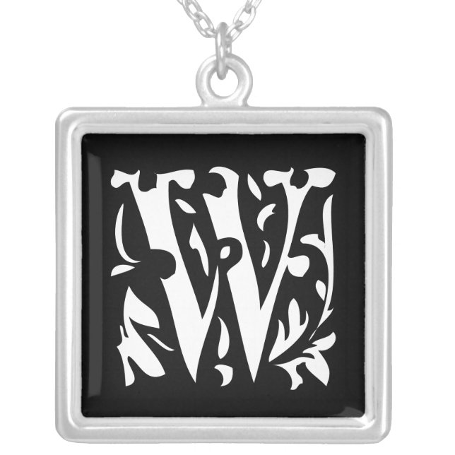 Momogram Silver Necklace (Front)