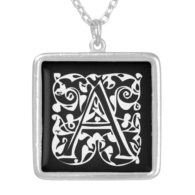 Momogram Silver Necklace (Front)