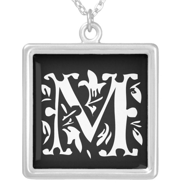 Momogram Silver Necklace (Front)