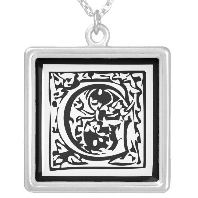 Momogram Silver Necklace (Front)