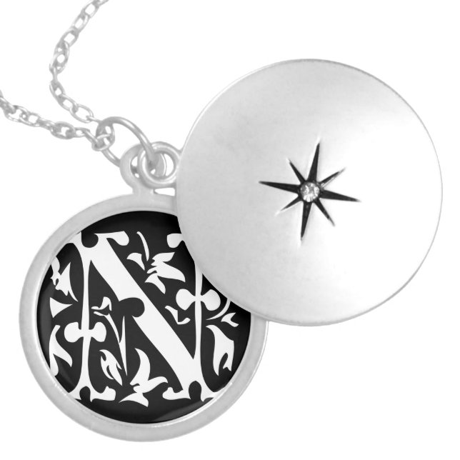 Momogram Silver Necklace (Front)