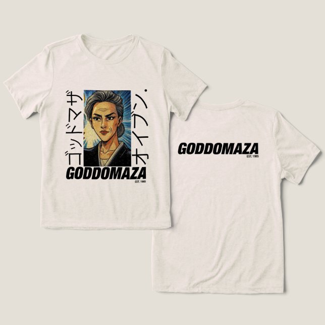 MOMOKO HEAD BW SKETCH Tri-Blend SHIRT (Design Front & Back)